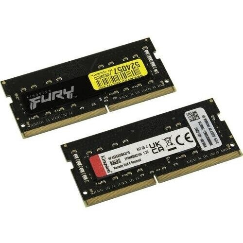 Память оперативная Kingston 16GB 3200MHz DDR4 CL20 SODIMM (Kit of 2) FURY Impact