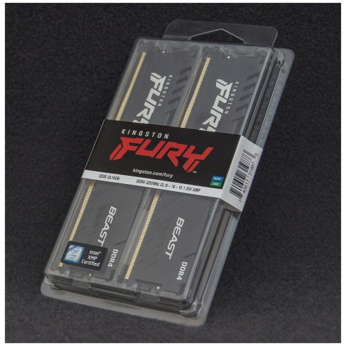 Память Kingston 32GB DDR4 3200MHz CL16 DIMM (Kit of 2) 1Gx8 FURY Beast Black