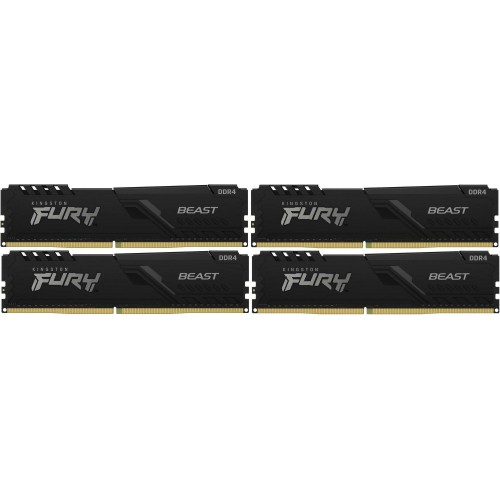 Память оперативная Kingston 32GB 3200MHz DDR4 CL16 DIMM (Kit of 4) FURY Beast Black