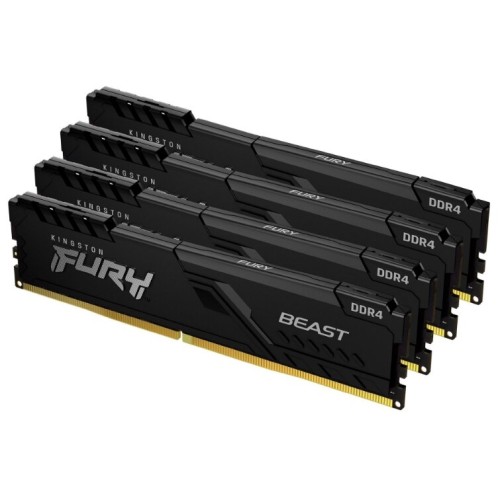 Память оперативная Kingston 32GB 3600MHz DDR4 CL17 DIMM (Kit of 4) FURY Beast Black