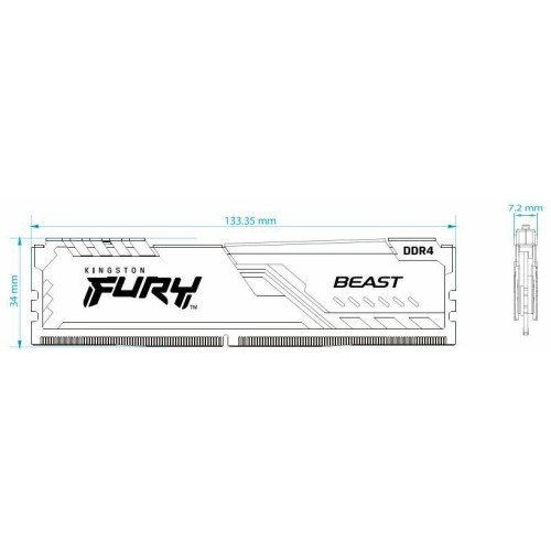 Оперативная память Kingston 32GB 3600MHz DDR4 CL18 DIMM (Kit of 2) FURY Beast Black