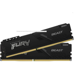 Оперативная память Kingston 32GB 3600MHz DDR4 CL18 DIMM (Kit of 2) FURY Beast Black