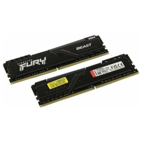 Оперативная память Kingston 32GB 3600MHz DDR4 CL18 DIMM (Kit of 2) FURY Beast Black