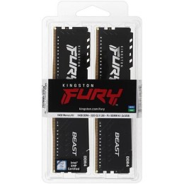 Память оперативная Kingston 64GB 3200MHz DDR4 CL16 DIMM (Kit of 4) 1Gx8 FURY Beast Black