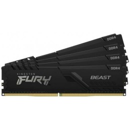 Память оперативная Kingston 64GB 3200MHz DDR4 CL16 DIMM (Kit of 4) 1Gx8 FURY Beast Black