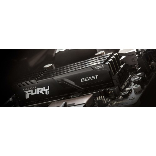 Память оперативная Kingston 64GB 3200MHz DDR4 CL16 DIMM (Kit of 4) 1Gx8 FURY Beast Black