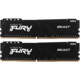 Память оперативная Kingston 64GB 3200MHz DDR4 CL16 DIMM (Kit of 4) 1Gx8 FURY Beast Black
