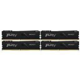 Память оперативная Kingston 64GB 3200MHz DDR4 CL16 DIMM (Kit of 4) 1Gx8 FURY Beast Black