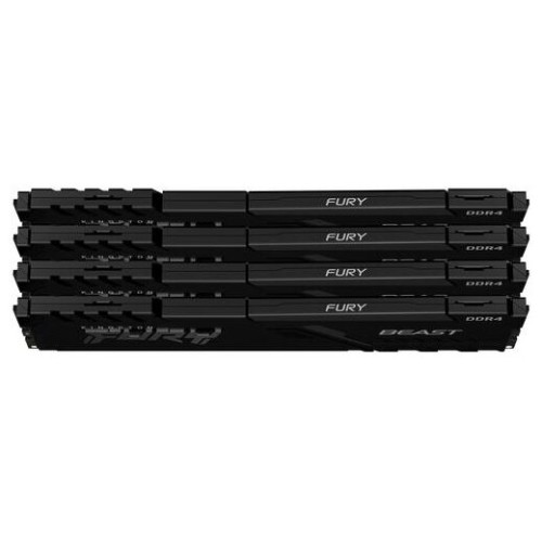 Память оперативная Kingston 64GB 3200MHz DDR4 CL16 DIMM (Kit of 4) 1Gx8 FURY Beast Black