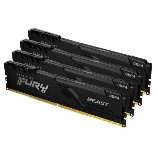 Память оперативная Kingston 64GB 3600MHz DDR4 CL18 DIMM (Kit of 4) FURY Beast Black