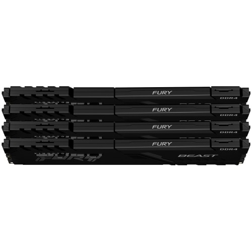 Память оперативная Kingston 64GB 3600MHz DDR4 CL18 DIMM (Kit of 4) FURY Beast Black