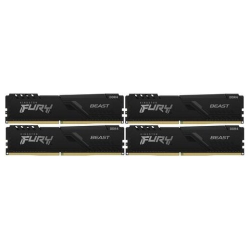 Память оперативная Kingston 64GB 3600MHz DDR4 CL18 DIMM (Kit of 4) FURY Beast Black