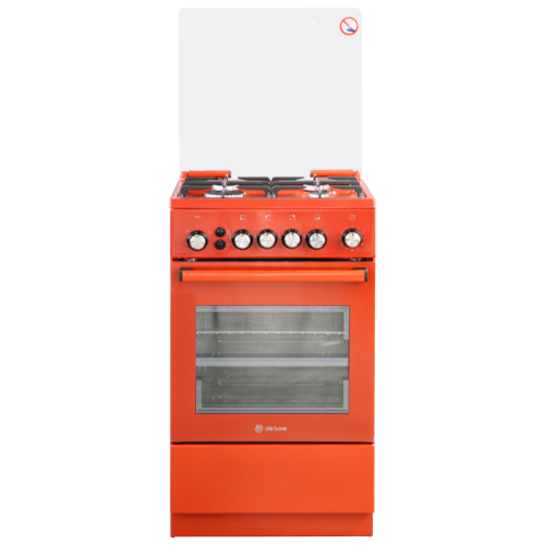 Газовая плита DE LUXE 5040.40г(кр)чр 017 терракотовый Типоразмер 50*50см, эл. розжиг в ручке, термор