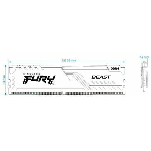 Память Kingston 16GB DDR4 3200MHz CL16 DIMM Fury Beast Black