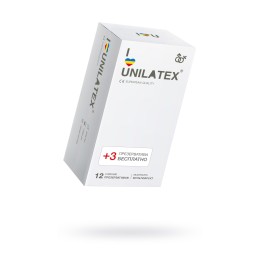 Презервативы UNILATEX Multifrutis №12+3, ароматизированные, цветные