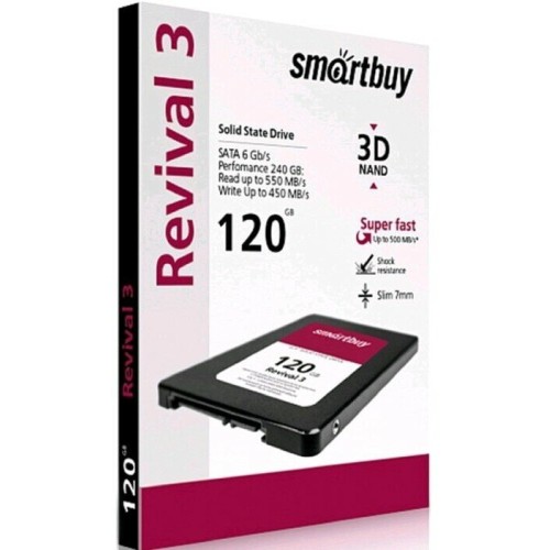 Внутренний SSD-накопитель CBR SSD-120GB-2.5-ST21, серия "Standard", 120 GB, 2.5", SATA III 6 Gbit/s, Phison PS3111-S11, 3D TLC NAND, R/W speed up to 550/420 MB/s, TBW 100 TB
