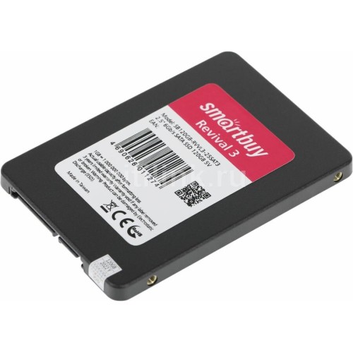 Внутренний SSD-накопитель CBR SSD-120GB-2.5-ST21, серия "Standard", 120 GB, 2.5", SATA III 6 Gbit/s, Phison PS3111-S11, 3D TLC NAND, R/W speed up to 550/420 MB/s, TBW 100 TB