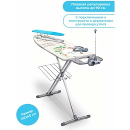 Доска гладильная NIKA 9 Н9/7 в стиле "Де Жуи" (122*40) мет.осн.,э/р