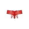 Шортики с бантиком открытые кружевные SoftLine Collection, красный, S/M
