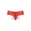 Шортики с бантиком открытые кружевные SoftLine Collection, красный, S/M