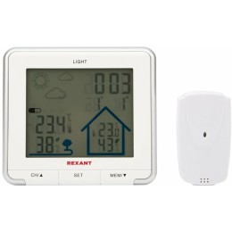  Метеостанция REXANT S637B с ЖК-экраном и беспроводным датчиком