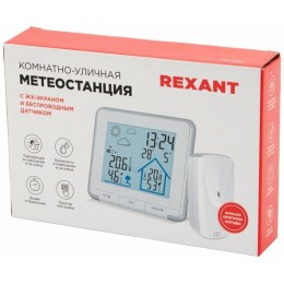  Метеостанция REXANT S637B с ЖК-экраном и беспроводным датчиком