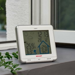  Метеостанция REXANT S637B с ЖК-экраном и беспроводным датчиком