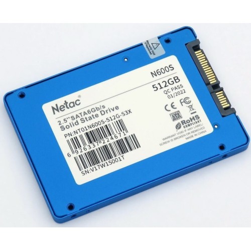 Накопитель SSD 2.5" Netac 2.0Tb N600S Series <NT01N600S-002T-S3X> Retail (SATA3, up to 560/520MBs, 3D TLC, 7mm)