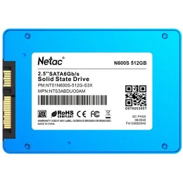 Накопитель SSD 2.5" Netac 2.0Tb N600S Series <NT01N600S-002T-S3X> Retail (SATA3, up to 560/520MBs, 3D TLC, 7mm)