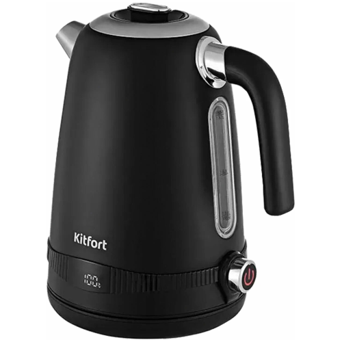 Электрочайник KITFORT KT-6121-1 1.7л. 2200Вт черный (корпус: нержавеющая сталь/пластик)