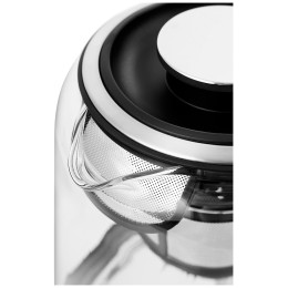 Электрочайник KITFORT KT-6116 1.7л. 2200Вт нержавеющая сталь/черный (корпус: стекло)