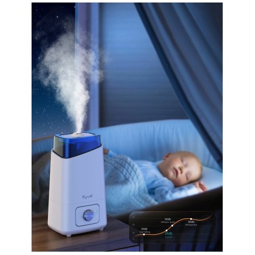 Увлажнитель воздуха KYVOL Ultrasonic Cool Mist Humidifier EA200 (Wi-Fi) Бело-голубой (с колёсиком уп