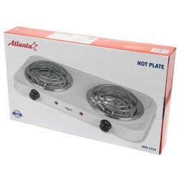 Плита электрическая ATLANTA ATH-1737 (white) двухконфорочная