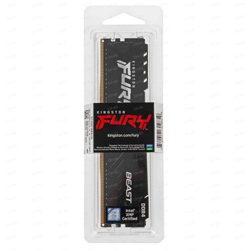 Память Kingston 16GB DDR4 3200MHz CL16 DIMM FURY Beast Black EAN: 740617319859