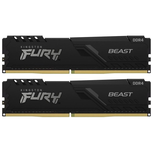 Модуль памяти Kingston DDR4 DIMM 32Gb PC25600, 3200Mhz, FURY Beast Black CL16 (Kit of 2) (KF432C16BBK2/32) (retail)