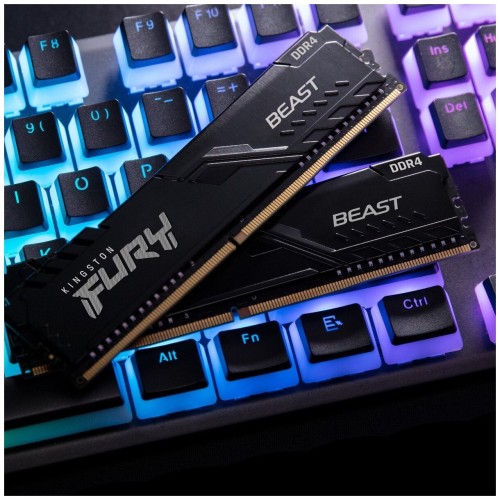 Модуль памяти Kingston DDR4 DIMM 32Gb PC25600, 3200Mhz, FURY Beast Black CL16 (Kit of 2) (KF432C16BBK2/32) (retail)