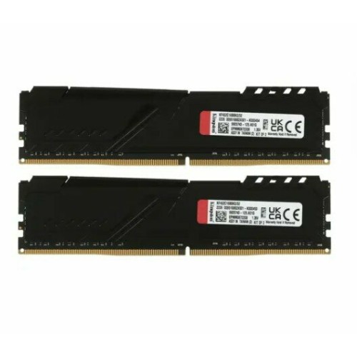 Модуль памяти Kingston DDR4 DIMM 32Gb PC25600, 3200Mhz, FURY Beast Black CL16 (Kit of 2) (KF432C16BBK2/32) (retail)