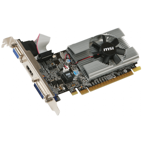 Видеокарта MSI PCI-E N210-1GD3/LP NVIDIA GeForce 210 1024Mb 64 DDR3 460/800 DVIx1/CRTx1 Ret