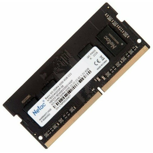 Память Netac 8GB DDR4  8GB 3200MHz SO-DIMM CL22 1.2V / NTBSD4N32SP-08