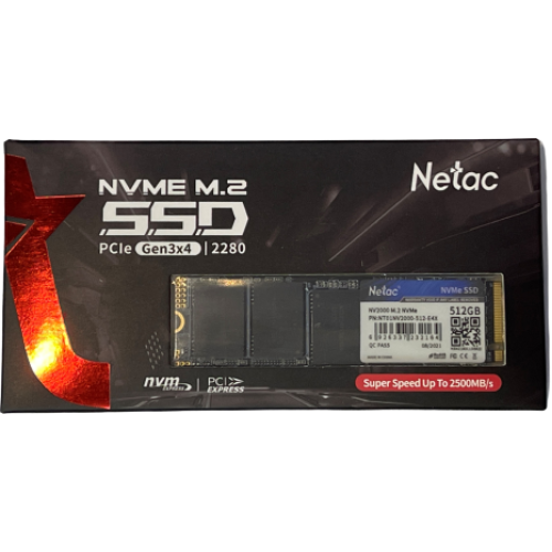 Накопитель SSD Netac M.2 2280 NV2000 NVMe PCIe 512GB NT01NV2000-512-E4X