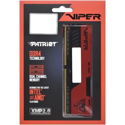 Модуль памяти DDR 4 DIMM 64Gb (32GBx2) PC25600, 3200Mhz, PATRIOT Viper ELITE 2, CL18 (PVE2464G320C8K) (retail)