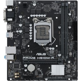 Материнская плата ASUS PRIME H510M-R-SI, LGA1200, H510, 2*DDR4, DVI+D-Sub + HDMI, SATA3, Audio, Gb LAN, USB 3.2, COM*1 header (w/o cable),mATX