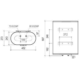 Водонагреватель THERMEX Ceramik 30 V 2кВт 30л электрический настенный/белый