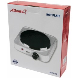 Плита электрическая ATLANTA ATH-1735 (white) одноконфорочная