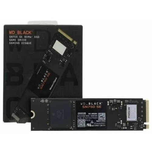 Твердотельный накопитель SSD WD Black SN750 SE NVMe WDS250G1B0E 250ГБ Gen4