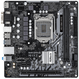 Материнская плата Asrock H510M-HVS R2.0 Soc-1200 Intel H510 2xDDR4 mATX AC`97 8ch(7.1) GbLAN+VGA+HDMI