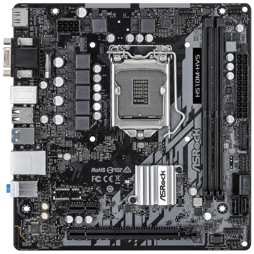 Материнская плата Asrock H510M-HVS R2.0 Soc-1200 Intel H510 2xDDR4 mATX AC`97 8ch(7.1) GbLAN+VGA+HDMI