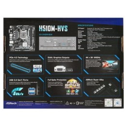 Материнская плата Asrock H510M-HVS R2.0 Soc-1200 Intel H510 2xDDR4 mATX AC`97 8ch(7.1) GbLAN+VGA+HDMI
