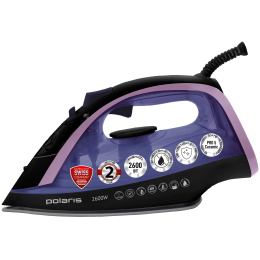 Утюг POLARIS PIR2668AK 3m Черный/фиолетовый 2600Вт