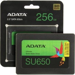 Накопитель SSD 2.5" ADATA 256GB SU650 <ASU650SS-256GT-R> (SATA3, up to 520/450MBs, 3D NAND, 140TBW)